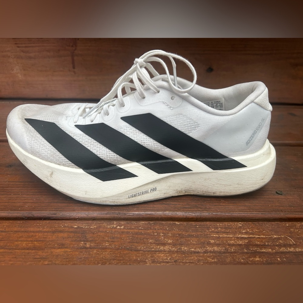 Adidas Evo SL men’s 8.5 white/black